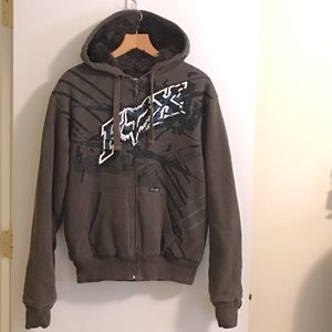 Fox Zip Front Hoodie